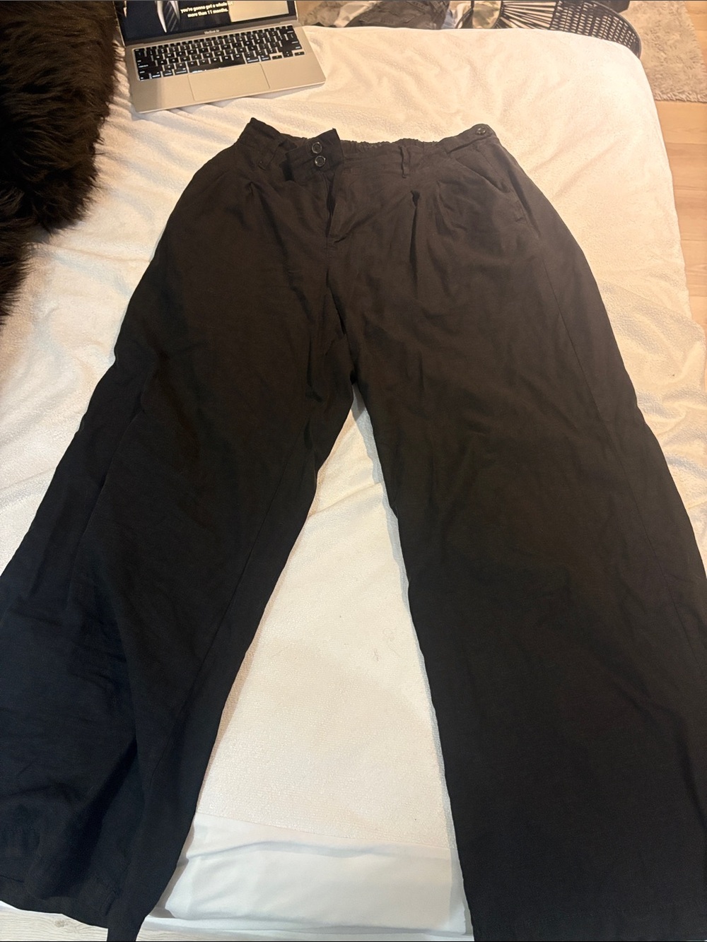 American Eagle Outfitters Black Wide-Leg Women's Pants